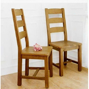 Ghế 3 Nan - Ngang : Gỗ Sồi - Mặt Ghế Gỗ